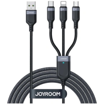 Multi C micro USB 30 cm - melns Joyroom
