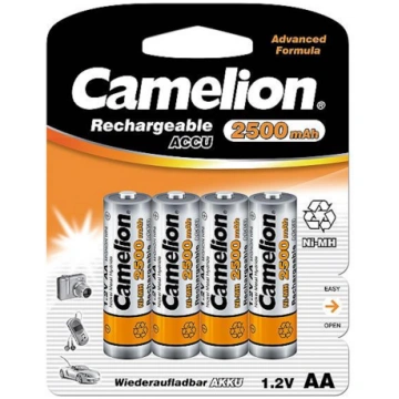 Baterijas uzlādējamās Ni-MH ar 2500 mAh ietilpību