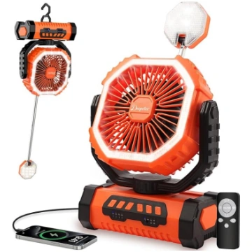 Kempinga ventilators 20000 mAh, uzlādējams galda v