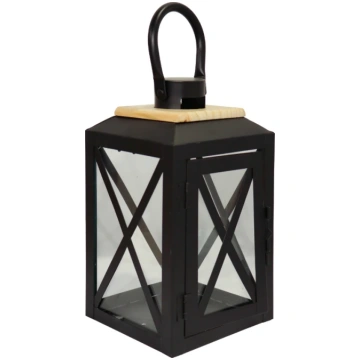 ARTFLOW Laterna Monto 14x14x27cm, melna