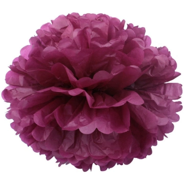 Pompons burgundi 3 gb / kompl. zīdpapīra zieds 10 