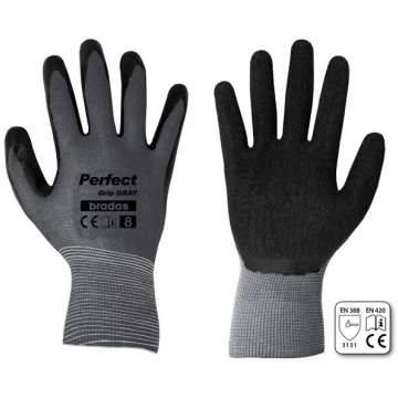 Darba aizsargcimdi Bradas Perfect Grip Gray, 6 gab