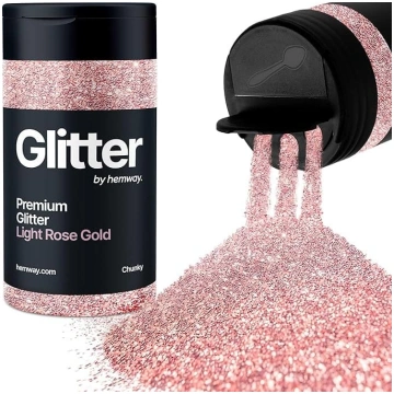 Glitter Shakers gaiši rozā zelta sejas nagu māksla