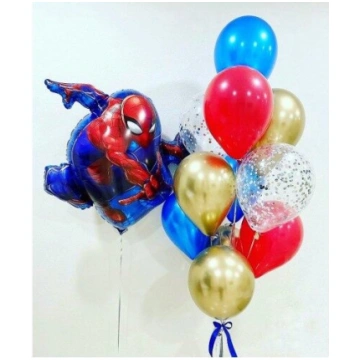 N-50 Hēlija balonu kompozīcija "Spiderman un balon