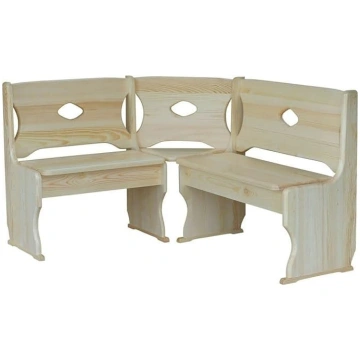 k koma Corner Bench Solid Pine Eco Pine Lacquered 