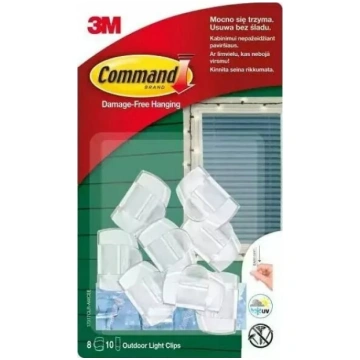 Pakarināšanas klipši 3M Command 8 gab. – 3M modeli