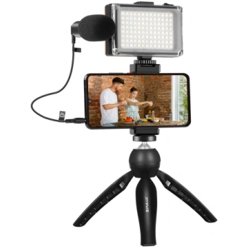 Puluz live recording set tripod + LED light + micr