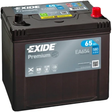 Akumulators EA654 EXIDE PREMIUM 65AH 230X173X222 -