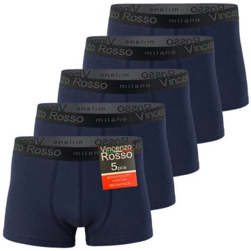 Bokseršorti vīriešiem, 5 gab., zili Vincenzo Rosso