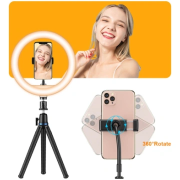 Gredzena gaisma - SELFIE RING gaisma ar statīvu -