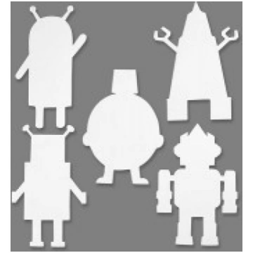 Kartona motīvs "Robots" (16 gab.) C_2016 C_95207
