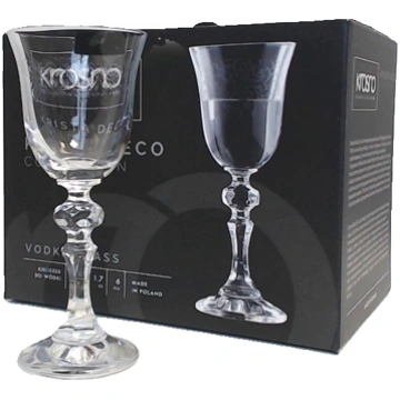 Glāzes degvīna 6.gab. 50ml Krosno(Krista deco)
