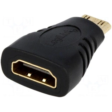 Adapter | HDMI socket,HDMI mini plug | Colour: bla