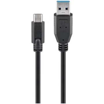 Goobay 71221 USB-C to USB A 3.0 cable, black, 2m |