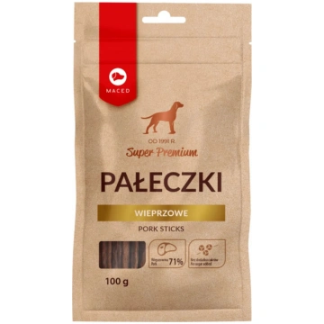 Gardums suņiem Maced Super Premium Pork Stics, cūk