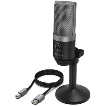 Fifine K670 silver condenser microphone / USB