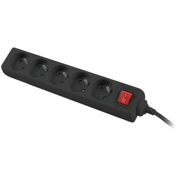 Pagarinātājs Lanberg, 3 m, 5 ligzdas, ar slēdzi