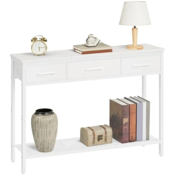 Console Table with 3 Fabric Drawers and Shelf, 97 