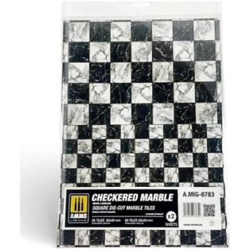Vallejo Ammo: Checkered Marble - Square Die-Cut Ma
