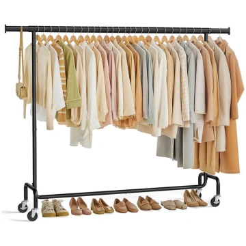 Regulējams drēbju statīvs uz riteņiem- līdz 110 kg