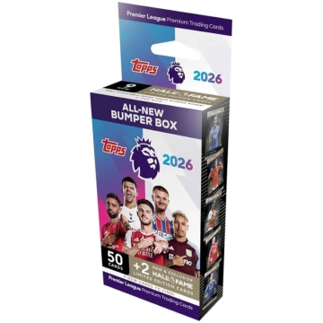 Topps Premier League 2026 – Bumper Box – Komplektā