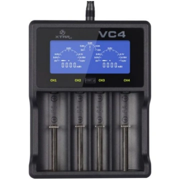 XTAR VC4 LCD Universālais lādētājs Li-ion/Ni-MH, U