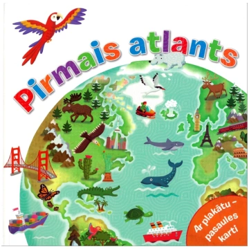 Pirmais atlants. Ar plakātu - pasaules karti