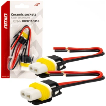 Taisna auto spuldzes ligzda H8/H11/H16 12V/24V Ami