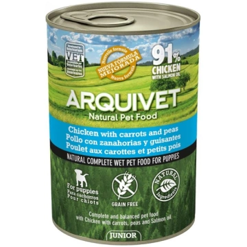 Arquivet dog, Junior /Vistas gaļa ar burkāniem,zir