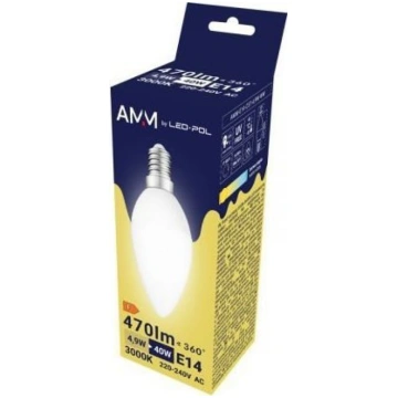 UN ZAROWKA E14 LED SMD WW 4.9W SWIECOWA AMM (1 SZT