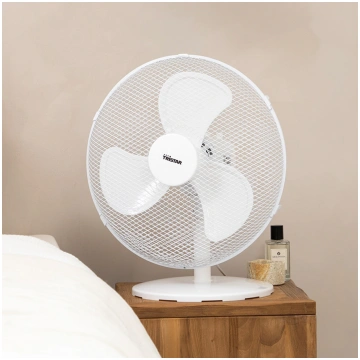 Balts galda ventilators VE-5727 ar 3 iestatījumiem