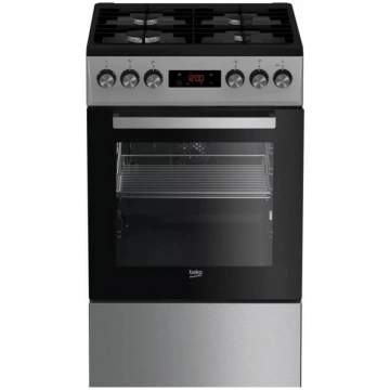 Brīvi stāvoša gāzes plīts BEKO FSM51331DXDT, 4 vār