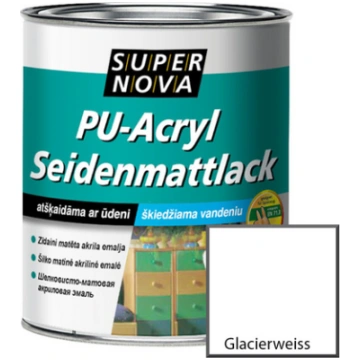 Ūdens bāzes pusmatēta akrila emaljas krāsa Super N