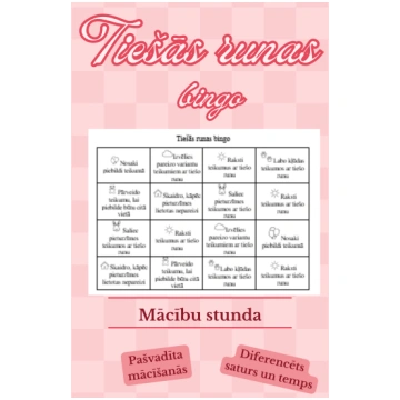 Tiešās runas bingo 3.klase