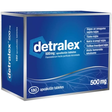 DETRALEX 500 MG apvalkotās tabletes, 180 gab