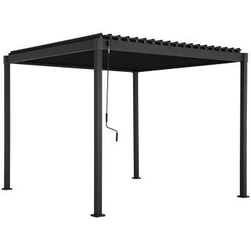 Dārza nojume HOME4YOU MIRADOR-80, 3x3xH2.4 m, tumš