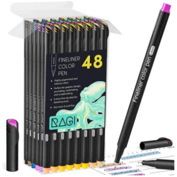 Krāsaino pildspalvu komplekts Ragi Fineliner, 48 g