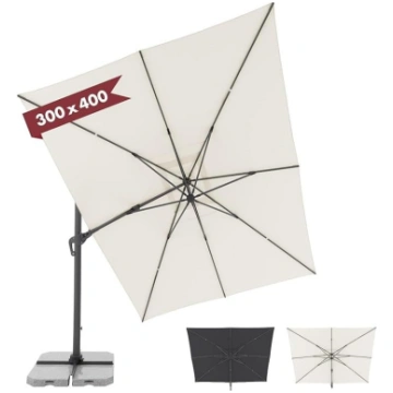 Doppler Large Jack Pendant Umbrella 400 x 300 cm N