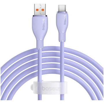Pudinga USB-A USB-C 100W kabelis 2 m - violets BAS