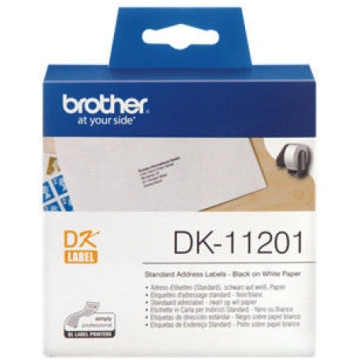 Uzlīme Brother DK11201, birojs, 9 cm, 2.9 cm balta