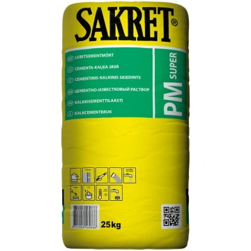 Apmetuma cementa maisījums Sakret PM Super, izlīdz