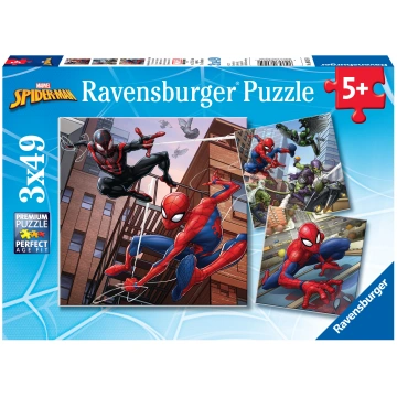 Puzle 3in1 Ravensburger Spiderman 08025, 18 cm x 1