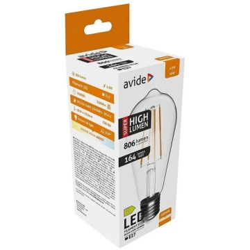 Spuldze LED Avide 4.9W 806lm E27 4K Filament