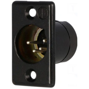 Socket | XLR | male | PIN: 4 | straight | solderin