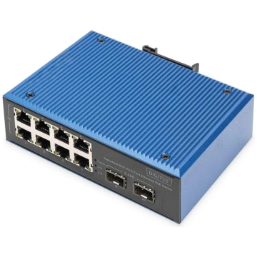 Digitus Industrial 8+2 port Fast Ethernet PoE swit