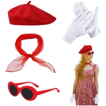 TSHAOUN 4 gabali Rockabilly aksesuāri 50. gadu sie