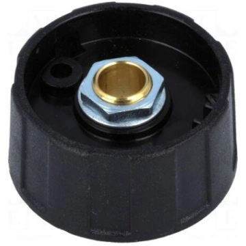 Knob | without pointer | ABS | Øshaft: 6.35mm | Ø3