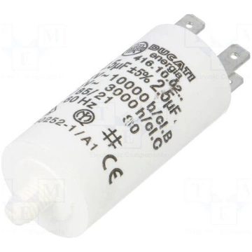 Capacitor: polypropylene | motors, run | 2.5uF | 4