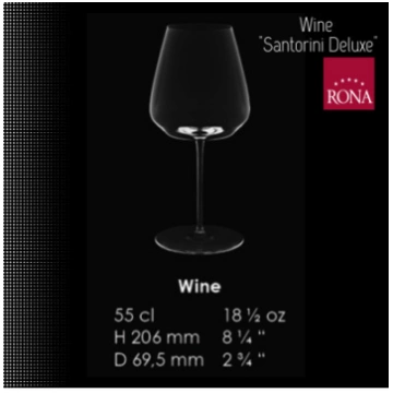 Vīna glāze RONA SANTORINI 55 cl //Roku darbs