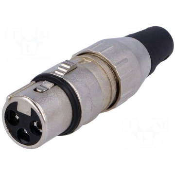 Plug | XLR | female | PIN: 3 | straight | for cabl